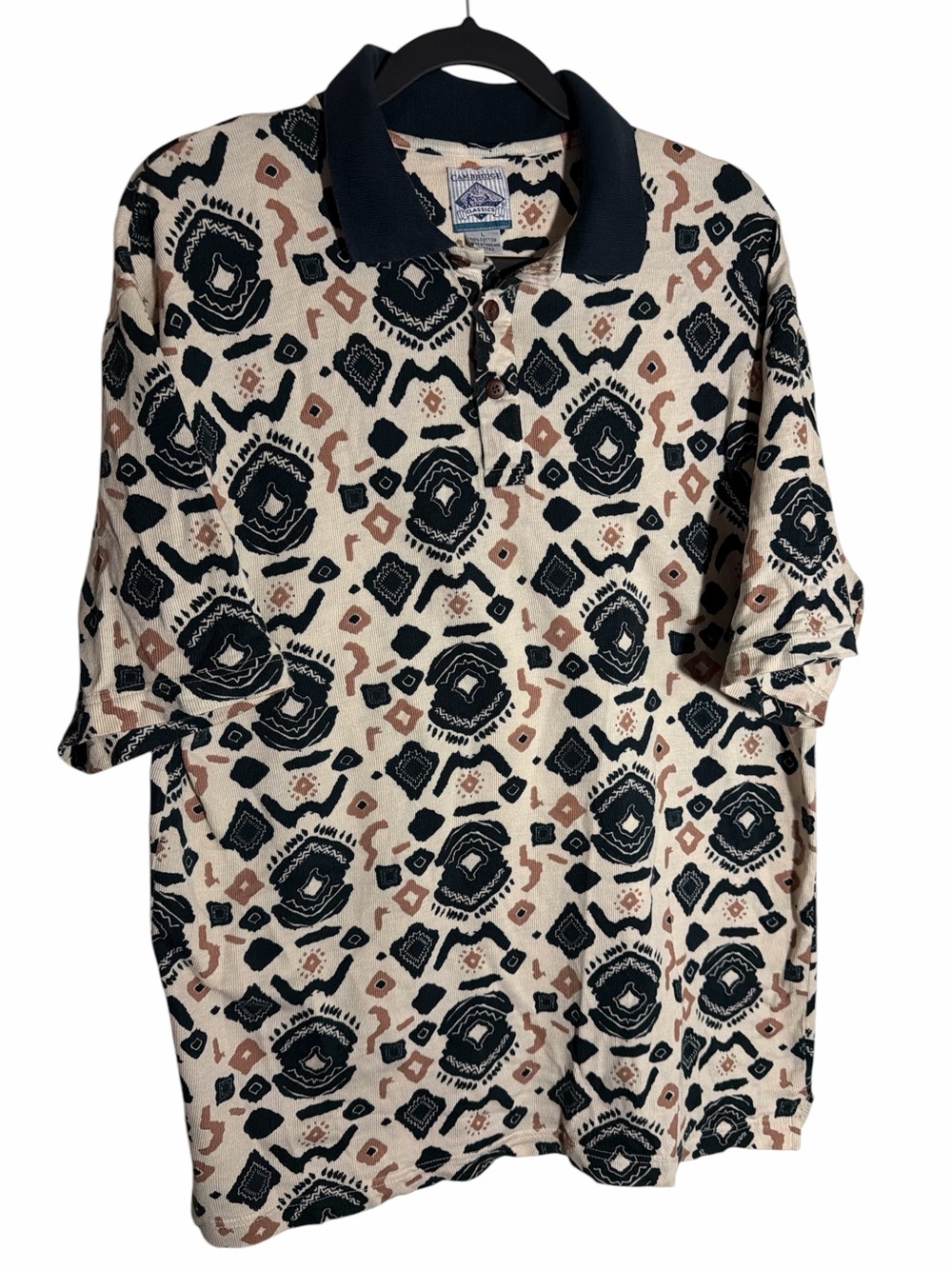 Vintage Cambridge Classics pattern Shirt Color Block size Large